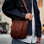 bandolera hombre piel