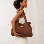 bolso marron mujer