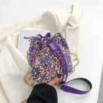 bolso morado fiesta