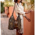 bolso piel marron