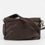bolso piel marron