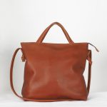 bolso piel marron