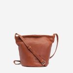 bolso piel marron
