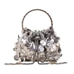 bolso plateado fiesta