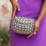bolso plateado fiesta